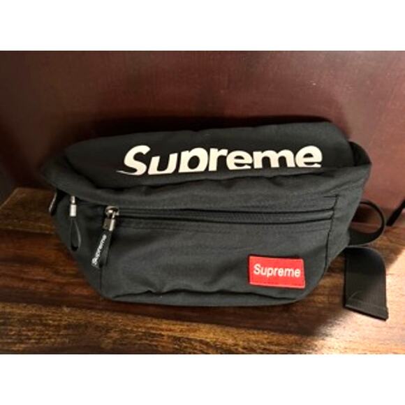 Supreme fanny pack, black, white (supreme) letters - Picture 1 of 9